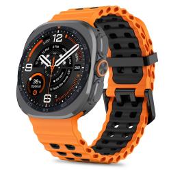 Curea Tech-Protect Iconband Pro compatibila cu Samsung Galaxy Watch Ultra 1/2 47mm, Portocaliu / Negru