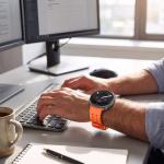 Curea din silicon Tech-Protect Silicone Air compatibila cu Samsung Galaxy Watch 9 / 8 (40/44/46mm), Portocaliu 6 - lerato.ro