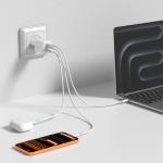 Incarcator retea Tech-Protect NCA100W-GaN, 100W, 5A, 2x USB-C, 1x USB-A, Quick Charging 3.0, Alb 6 - lerato.ro
