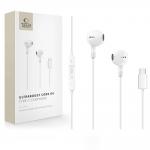 Casti audio Tech-Protect Ultraboost Core G4, In-ear, Control pe fir, USB-C, Lungime cablu 1.2m, Alb 3 - lerato.ro