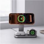 Statie de incarcare Wireless 3 in 1 Tech-Protect A52, 25W, Suport vertical cu MagSafe, Cablu USB-C 1m inclus, Negru 11 - lerato.ro