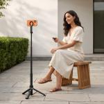 Selfie stick cu trepied Tech-Protect L11S, Compatibil MagSafe, Telecomanda Bluetooth, Baterie CR1632, Lungime maxima 94cm, Negru 12 - lerato.ro