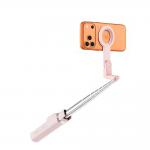 Selfie stick cu trepied Tech-Protect L11S, Compatibil MagSafe, Telecomanda Bluetooth, Baterie CR1632, Lungime maxima 94cm, Roz 4 - lerato.ro