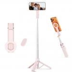 Selfie stick cu trepied Tech-Protect L11S, Compatibil MagSafe, Telecomanda Bluetooth, Baterie CR1632, Lungime maxima 94cm, Roz 6 - lerato.ro