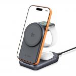 Statie de incarcare Wireless 3 in 1 Tech-Protect A53, 25W, Suport vertical cu MagSafe, Cablu USB-C 1m inclus, Dark Grey 3 - lerato.ro