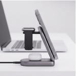 Statie de incarcare Wireless 3 in 1 Tech-Protect A53, 25W, Suport vertical cu MagSafe, Cablu USB-C 1m inclus, Dark Grey 10 - lerato.ro