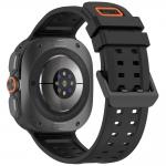 Curea din silicon Tech-Protect Silicone Air compatibila cu Samsung Galaxy Watch Ultra 1/2 47mm, Negru 4 - lerato.ro