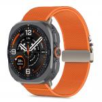Curea din nylon Tech-Protect Nylon Clasp compatibila cu Samsung Galaxy Watch Ultra 1/2 47mm, Portocaliu 2 - lerato.ro