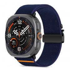 Curea din nylon Tech-Protect Nylon Clasp compatibila cu Samsung Galaxy Watch Ultra 1/2 47mm, Navy Blue