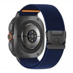 Curea din nylon Tech-Protect Nylon Clasp compatibila cu Samsung Galaxy Watch Ultra 1/2 47mm, Navy Blue 4 - lerato.ro