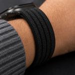 Curea Tech-Protect Nylon Sport compatibila cu Apple Watch 44/45/46/49mm, Negru 9 - lerato.ro