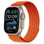 Curea Tech-Protect Nylon Sport compatibila cu Apple Watch 44/45/46/49 mm, Portocaliu 2 - lerato.ro