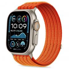 Curea Tech-Protect Nylon Sport compatibila cu Apple Watch 44/45/46/49 mm, Portocaliu