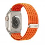 Curea Tech-Protect Nylon Sport compatibila cu Apple Watch 44/45/46/49 mm, Portocaliu 3 - lerato.ro