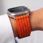 Curea Tech-Protect Nylon Sport compatibila cu Apple Watch 44/45/46/49 mm, Portocaliu 9 - lerato.ro