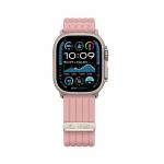 Curea Tech-Protect Nylon Sport compatibila cu Apple Watch 44/45/46/49 mm, Roz 4 - lerato.ro