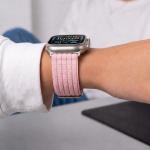 Curea Tech-Protect Nylon Sport compatibila cu Apple Watch 44/45/46/49 mm, Roz 8 - lerato.ro