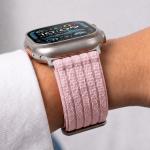 Curea Tech-Protect Nylon Sport compatibila cu Apple Watch 44/45/46/49 mm, Roz 9 - lerato.ro