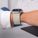 Curea Tech-Protect Nylon Sport compatibila cu Apple Watch 44/45/46/49 mm, Starlight 7 - lerato.ro