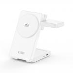 Statie de incarcare 3 in 1 TECH-PROTECT A56, Compatibila MagSafe, Wireless Charge, 25W, Cablu USB-C 1m inclus, Alb 2 - lerato.ro