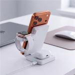 Statie de incarcare 3 in 1 TECH-PROTECT A56, Compatibila MagSafe, Wireless Charge, 25W, Cablu USB-C 1m inclus, Alb 8 - lerato.ro