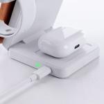 Statie de incarcare 3 in 1 TECH-PROTECT A56, Compatibila MagSafe, Wireless Charge, 25W, Cablu USB-C 1m inclus, Alb 10 - lerato.ro