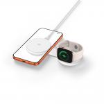 Incarcator wireless pliabil 2 in 1 Tech-Protect A55, 25W, MagSafe, Alb 3 - lerato.ro