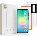 Set protectie 3in1 Tech-Protect Easy Set Plus, 2 folii sticla ecran + 1 folie sticla camera foto, compatibil cu Samsung Galaxy A27 5G, Transparent 2 - lerato.ro