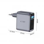 Incarcator retea Tech-Protect PowerVision NC100W-GaN, 100W, 2x USB-C, 1x USB-A, Fast Charging, Display LED, Dark Gray 8 - lerato.ro