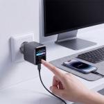 Incarcator retea Tech-Protect PowerVision NC45W-GaN, 45W, 1x USB-C, Fast Charging, Display LED, Dark Gray 5 - lerato.ro
