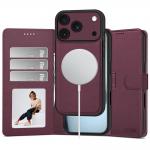 Husa Tech-Protect Wallet cu MagSafe compatibila cu iPhone 17 Pro Max / 18 Pro Max, Bordo 2 - lerato.ro