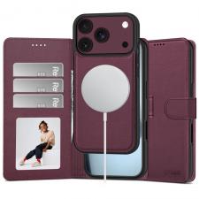 Husa Tech-Protect Wallet cu MagSafe compatibila cu iPhone 17 Pro Max / 18 Pro Max, Bordo