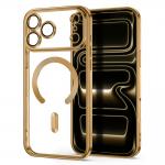 Husa Tech-Protect MagFlex cu MagSafe compatibila cu iPhone 18 Pro Max / 17 Pro Max, Gold / Clear 3 - lerato.ro