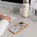 Husa Tech-Protect MagFlex cu MagSafe compatibila cu iPhone 18 Pro Max / 17 Pro Max, Gold / Clear 6 - lerato.ro