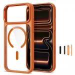 Husa Tech-Protect Magmat cu MagSafe compatibila cu iPhone 18 Pro / 17 Pro, Portocaliu / Transparent 3 - lerato.ro
