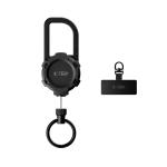 Breloc pentru carcase Tech-Protect ATH03 UrbanLoop, Cablu retractabil din otel, Lungime 99cm, Negru 2 - lerato.ro