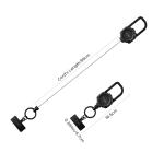 Breloc pentru carcase Tech-Protect ATH03 UrbanLoop, Cablu retractabil din otel, Lungime 99cm, Negru 5 - lerato.ro