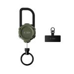 Breloc pentru carcase Tech-Protect ATH03 UrbanLoop, Cablu retractabil din otel, Lungime 99cm, Military Green 2 - lerato.ro