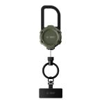 Breloc pentru carcase Tech-Protect ATH03 UrbanLoop, Cablu retractabil din otel, Lungime 99cm, Military Green 3 - lerato.ro