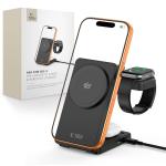 Statie de incarcare Wireless 3 in 1 Tech-Protect A56, 25W, Compatibil MagSafe, Cablu USB-C 1m inclus, Negru 6 - lerato.ro