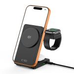 Statie de incarcare Wireless 3 in 1 Tech-Protect A56, 25W, Compatibil MagSafe, Cablu USB-C 1m inclus, Negru 3 - lerato.ro