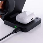 Statie de incarcare Wireless 3 in 1 Tech-Protect A56, 25W, Compatibil MagSafe, Cablu USB-C 1m inclus, Negru 10 - lerato.ro