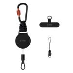 Breloc pentru carcase Tech-Protect ATH04 UrbanLoop, Cablu retractabil din otel, Lungime 99cm, Negru 2 - lerato.ro