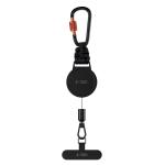 Breloc pentru carcase Tech-Protect ATH04 UrbanLoop, Cablu retractabil din otel, Lungime 99cm, Negru 3 - lerato.ro