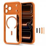 Husa Tech-Protect MagPeak cu MagSafe compatibila cu iPhone 18 Pro Max / 17 Pro Max, Portocaliu / Transparent 3 - lerato.ro