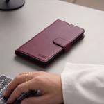 Husa Tech-Protect Wallet cu MagSafe compatibila cu iPhone 18 Pro / 17 Pro, Burgundy 8 - lerato.ro