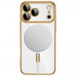 Husa Tech-Protect MagFlex cu MagSafe compatibila cu iPhone 18 Pro / 17 Pro, Gold / Clear 5 - lerato.ro