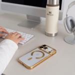 Husa Tech-Protect MagFlex cu MagSafe compatibila cu iPhone 18 Pro / 17 Pro, Gold / Clear 10 - lerato.ro