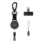 Breloc pentru carcase Tech-Protect ATH01 UrbanLoop, Cablu retractabil din otel, Lungime 65cm, Negru 2 - lerato.ro
