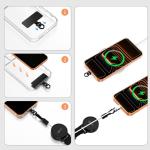 Breloc pentru carcase Tech-Protect ATH01 UrbanLoop, Cablu retractabil din otel, Lungime 65cm, Negru 6 - lerato.ro